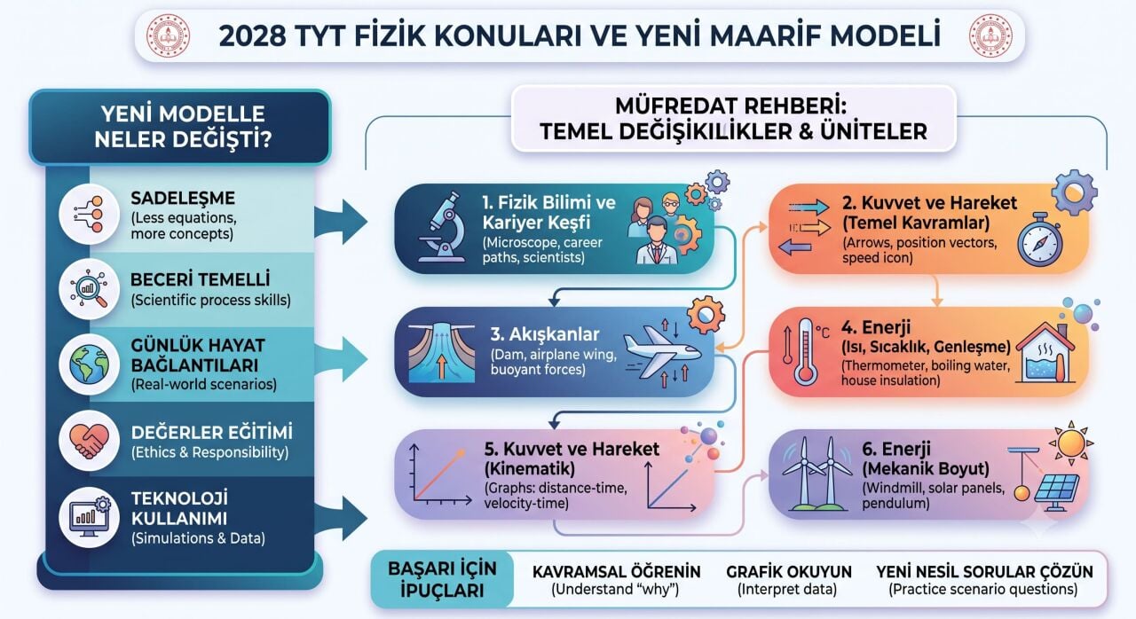 2028 TYT Maarif Model Fizik Konuları
