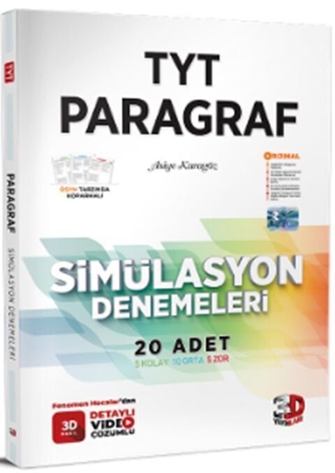 3D Yayınları TYT Paragraf Simülasyon 20'li Deneme
