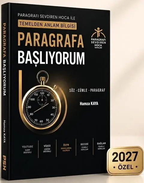 Paragrafı Sevdiren Hoca 2027 KPSS ALES DGS TYT AYT MSÜ Paragrafa Başlıyorum Temelden Anlama Bilgisi - Hamza Kaya Paragrafı Sevdiren Hoca