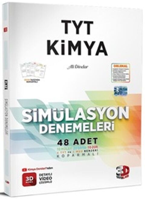3D Yayınları TYT Kimya Simülasyon 48'li Deneme