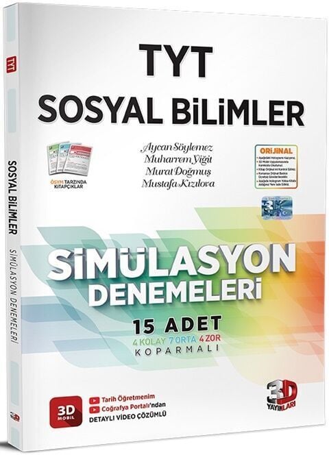 3D Yayınları TYT Sosyal Bilimler Simülasyon 15'li Deneme