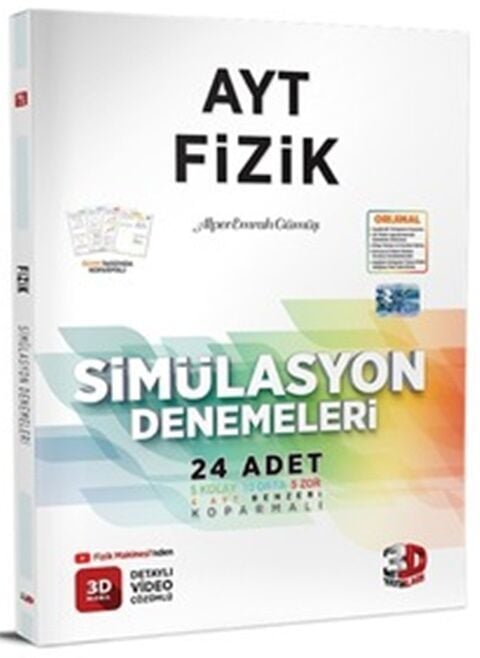 3D Yayınları AYT Fizik Simülasyon 24'lü Deneme