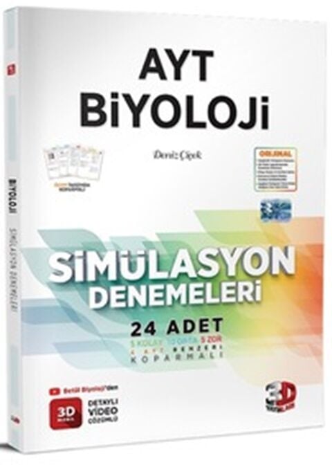 3D Yayınları AYT Biyoloji Simülasyon 24'lü Deneme