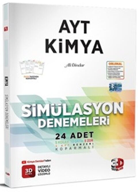 3D Yayınları AYT Kimya Simülasyon 24'lü Deneme