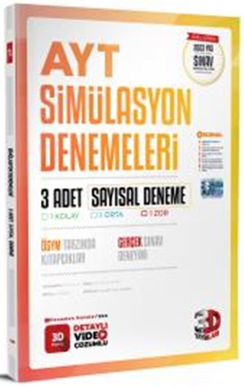 3D Yayınları AYT Sayısal 3'lü Simülasyon Genel Deneme