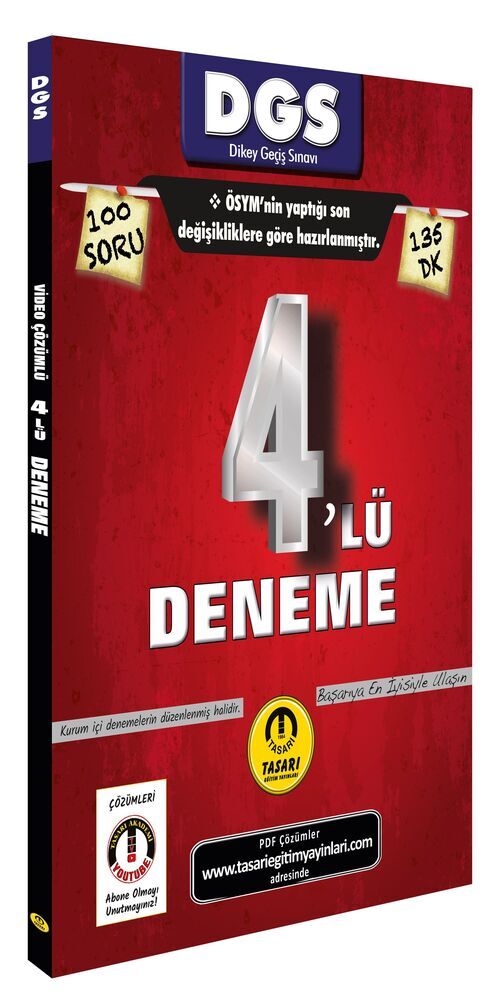 Tasarı Yayınları DGS Son Format 4 lü Deneme