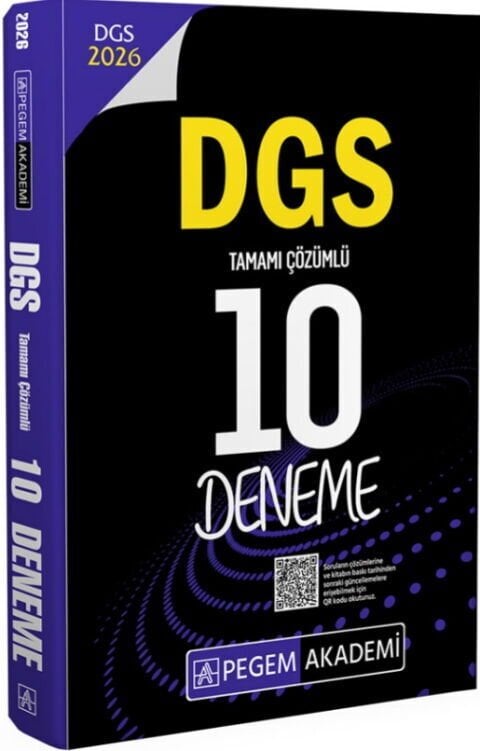 Pegem Yayınları 2026 DGS Tamamı Çözümlü 10 Deneme
