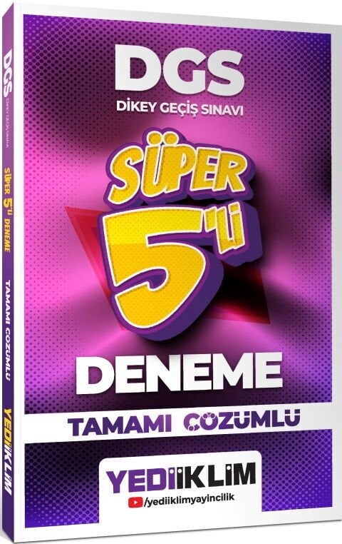 Yediiklim 2026 DGS Tamamı Çözümlü Süper 5 li Deneme