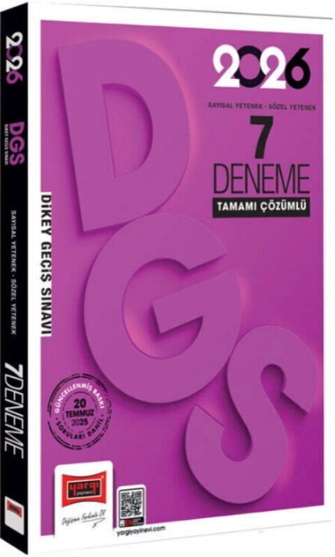 Yargı Yayınları 2026 DGS Sayısal Sözel Yetenek Tamamı Çözümlü 7 Deneme
