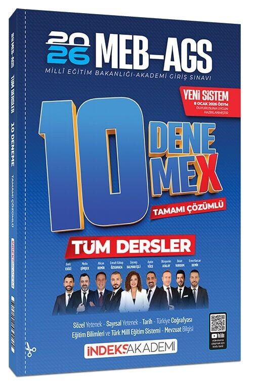 YENİ AGS SİSTEMİ - İndeks Akademi 2026 MEB-AGS Tüm Dersler 10 DenemeX Çözümlü İndeks Akademi Yayıncılık