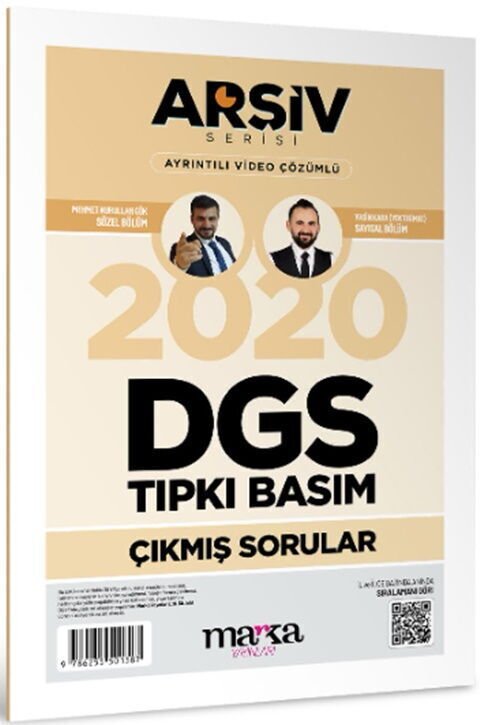 Marka Yayınları 2020 DGS Arşiv Serisi Tıpkı Basım Çıkmış Sorular Tamamı Video Çözümlü