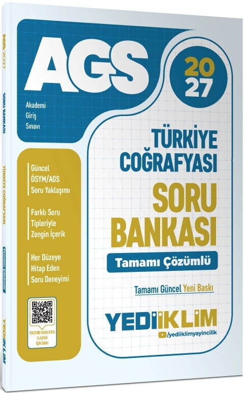 Yediiklim 2027 MEB AGS Türkiye Coğrafyası Tamamı Çözümlü Soru Bankası