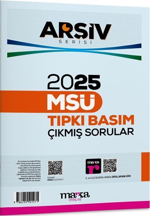 Marka Yayınları 2025 MSÜ Tıpkı Basım Çıkmış Sorular