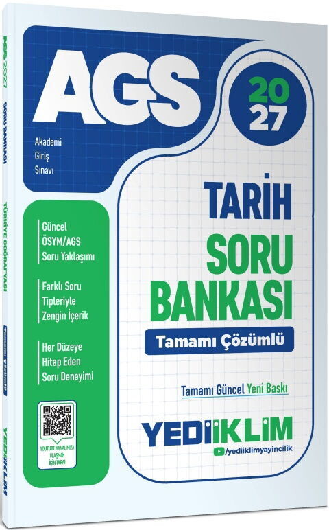 Yediiklim 2027 MEB AGS Tarih Tamamı Çözümlü Soru Bankası