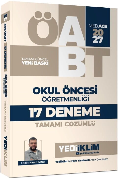 Yediiklim 2027 MEB AGS ÖABT Okul Öncesi Öğretmenliği Tamamı Çözümlü 17 Deneme