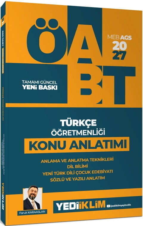 Yediiklim 2027 AGS ÖABT Türkçe Öğretmenliği Anlama ve Anlatma Teknikleri Dil Bilim Yeni Türk Dili Çocuk Edebiyatı Sözlü ve Yazıl