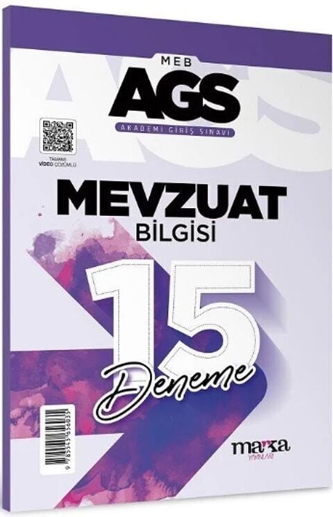 Marka Yayınları MEB AGS Mevzuat Bilgisi 15 Deneme