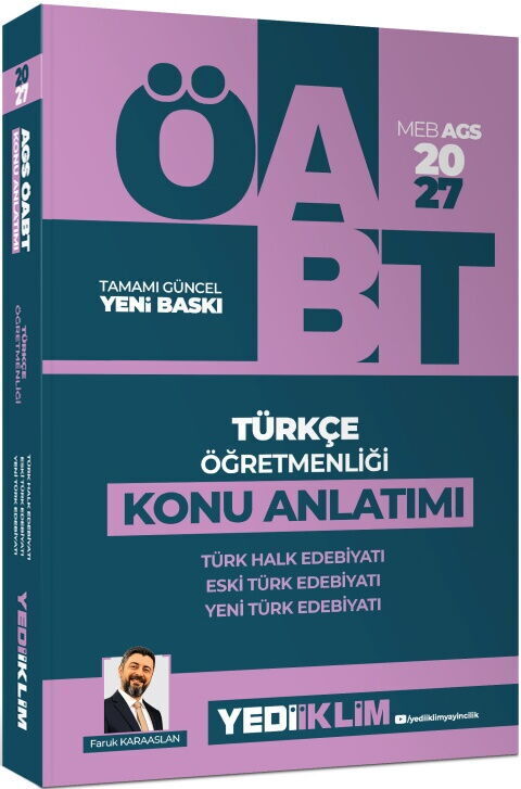 Yediiklim 2027 MEB AGS ÖABT Türkçe Öğretmenliği Türk Halk Edebiyatı Yeni Türk Edebiyatı Eski Türk Edebiyatı Konu Anlatımı