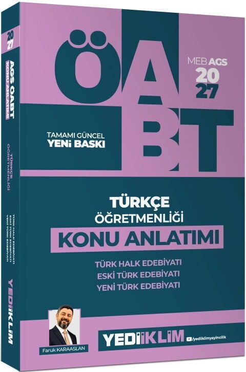 Yediiklim 2027 MEB AGS ÖABT Türkçe Öğretmenliği Türk Halk Edebiyatı Yeni Türk Edebiyatı Eski Türk Edebiyatı Konu Anlatımı
