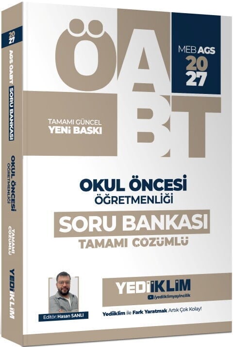 Yediiklim 2027 MEB AGS ÖABT Okul Öncesi Öğretmenliği Tamamı Çözümlü Soru Bankası