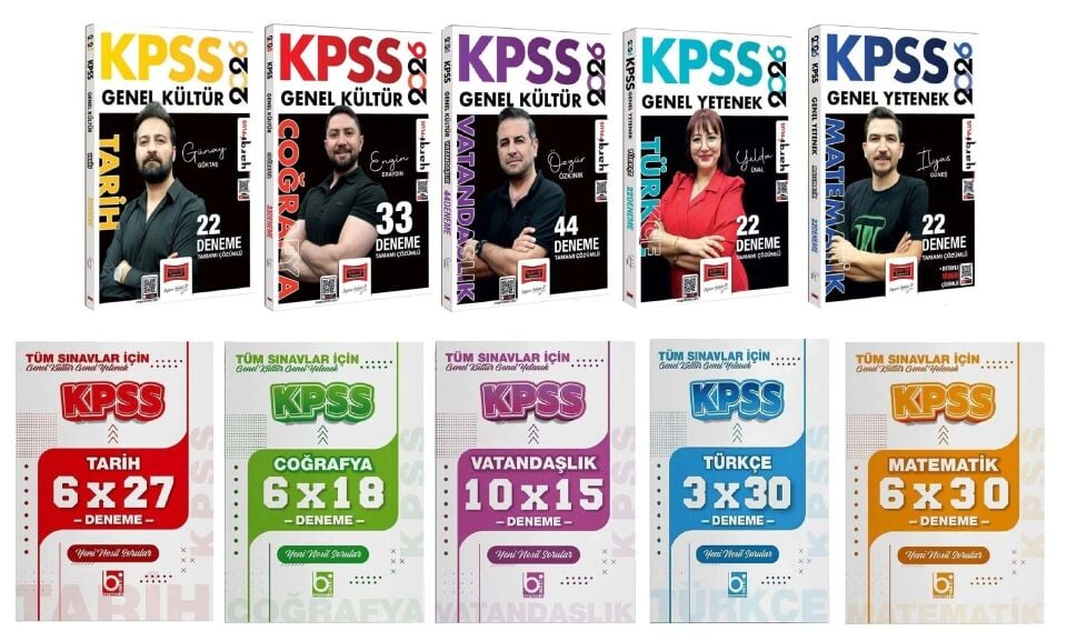 Yargı + Bigelio 2026 KPSS Genel Yetenek Genel Kültür 143+31 Deneme 10 lu Set Yargı + Bigelio Yayınları