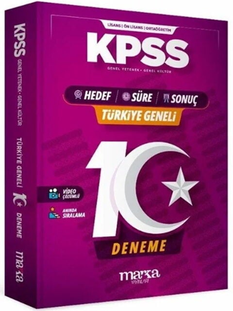 Marka Yayınları 2026 KPSS Genel Yetenek Genel Kültür Türkiye Geneli 10 Deneme