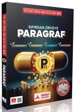 Paraf Akademi YKS TYT AYT KPSS MEB-AGS ALES DGS MSÜ Paragraf P12 Sıfırdan Zirveye Soru Bankası - Enes Avcı Paraf Akademi Yayınları