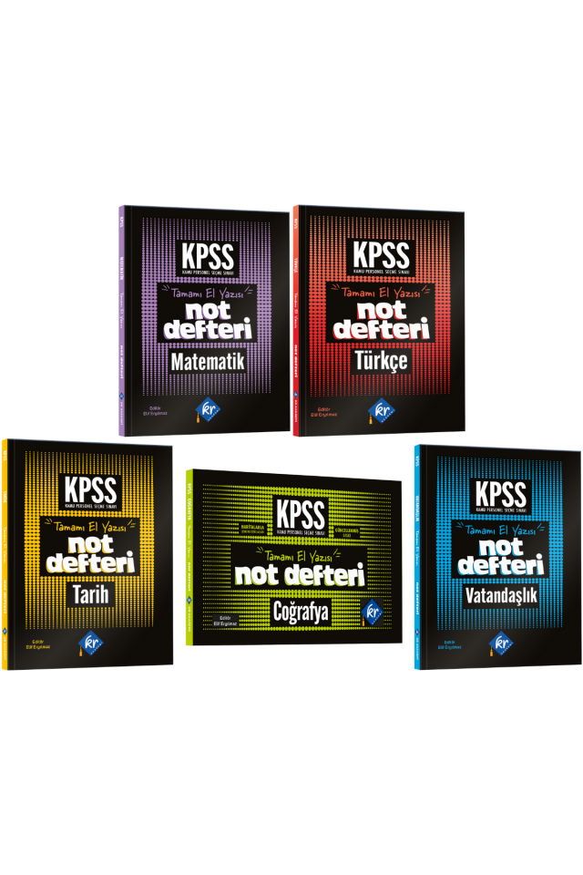 2026 KPSS Genel Yetenek Genel Kültür Konu Anlatımlı Not Defteri Seti KR Akademi Yayınları