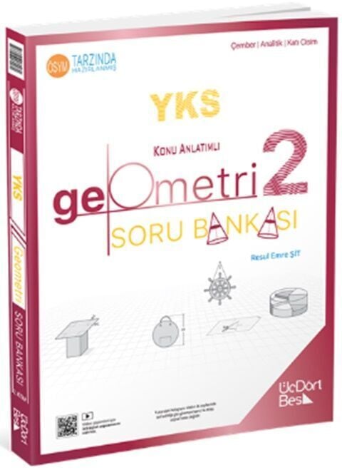 ÜçDörtBeş Yayınları TYT AYT Geometri Soru Bankası 2. Kitap