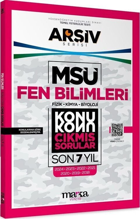 Marka Yayınları MSÜ Fen Bilimleri ARŞİV Serisi Konu Konu Son 7 Yıl Çıkmış Sorular