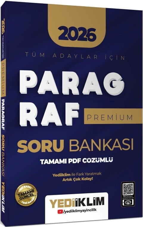 Yediiklim 2026 Tüm Adaylar İçin Paragraf Premium Serisi Tamamı PDF Çözümlü Soru Bankası