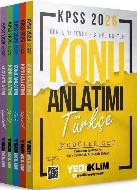 Yediiklim 2026 KPSS Genel Yetenek Genel Kültür Konu Anlatımı Modüler Set