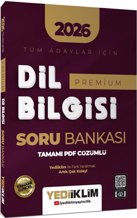 Yediiklim 2026 Tüm Adaylar İçin Dil Bilgisi Premium Tamamı PDF Çözümlü Soru Bankası