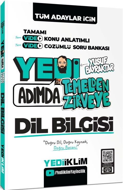 Yediiklim Tüm Adaylar İçin Yedi Adımda Temelden Zirveye Dil Bilgisi Video Konu Anlatımlı Video Çözümlü Soru Bankası