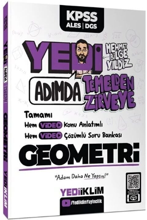 Yediiklim 2025 KPSS ALES DGS 7 Yedi Adımda Geometri Konu Anlatımlı Soru Bankası