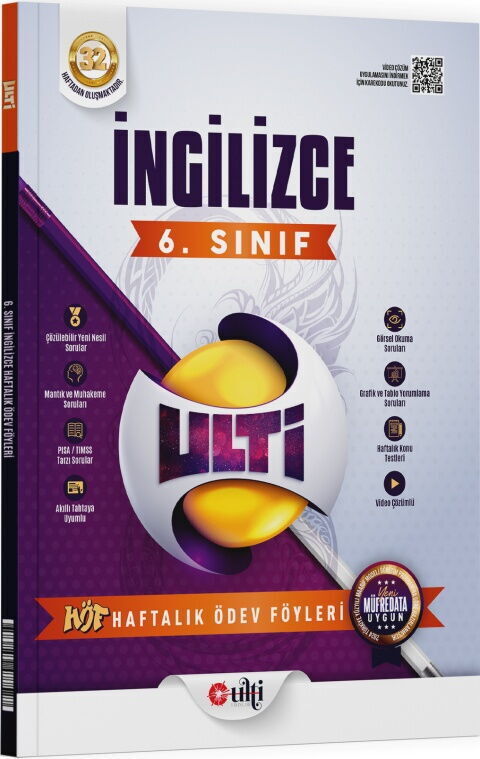 Ulti Yayınları 6. Sınıf İngilizce Haftalık Ödev Föyleri