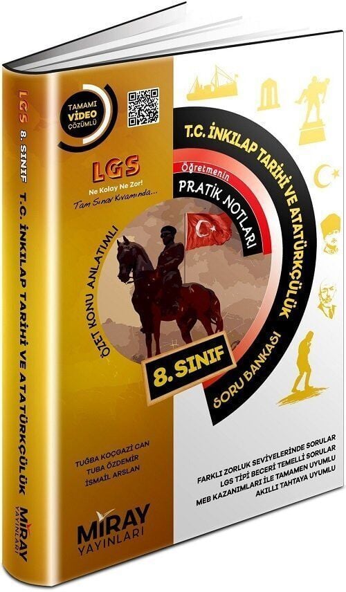 Miray Yayınları 8. Sınıf LGS T.C İnkılap Tarihi ve Atatürkçülük Öğretmenin Pratik Notları Soru Bankası