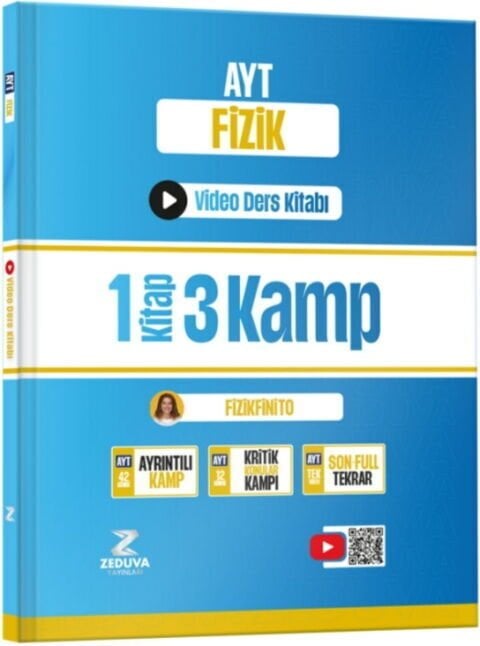 Zeduva Yayınları Fizikfinito AYT Fizik 1 Kitap 3 Kamp Video Ders Kitabı