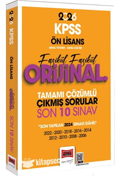 2026 KPSS Ön Lisans GK GY Fasikül Fasikül Orijinal Tamamı Çözümlü Çıkmış Son 10 Sınav Yargı Yayınları