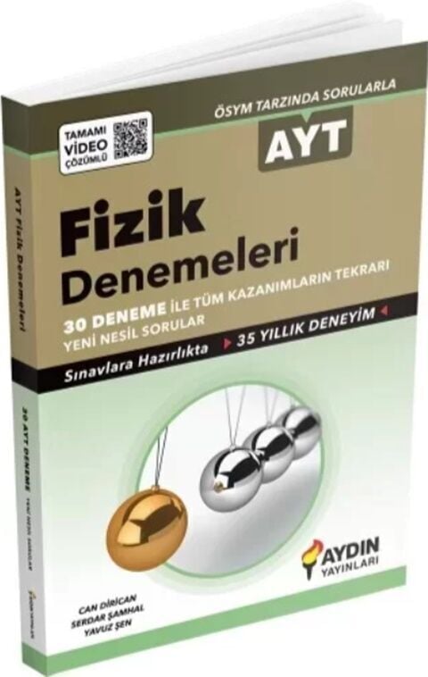 Aydın Yayınları AYT Fizik 30 lu Denemeleri