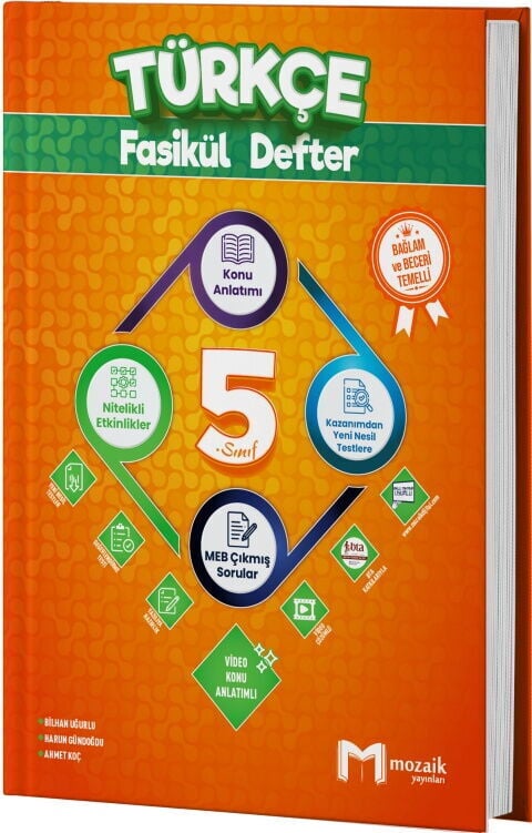 Mozaik Yayınları 5. Sınıf Türkçe Fasikül Defter