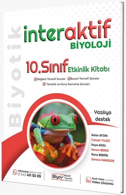 Biyotik Yayınları 10. Sınıf Biyoloji İnteraktif Etkinlik Kitabı