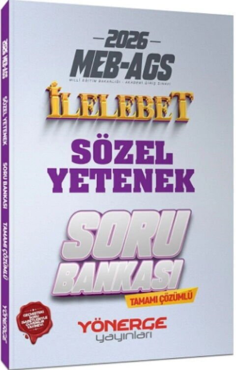 Yönerge Yayınları 2026 MEB AGS Sözel Yetenek İlelebet Soru Bankası