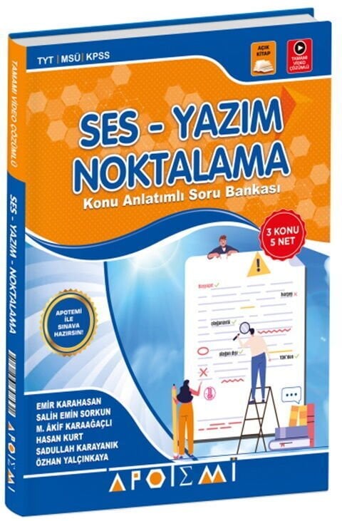 Apotemi Yayınları TYT KPSS MSÜ Ses Yazım Noktalama Konu Anlatımlı Soru Bankası