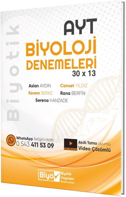Biyotik Yayınları AYT Biyoloji Biyotik 30 x 13 Denemeleri