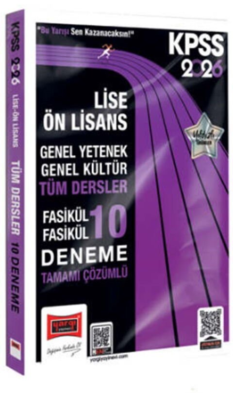 Yargı Yayınları 2026 KPSS GKGY Lise Ön Lisans Tüm Dersler Fasikül Fasikül Tamamı Çözümlü 10 Deneme