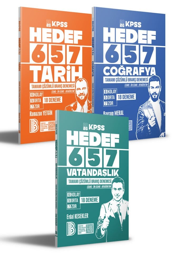 2026 KPSS HEDEF 657 Tarih, Coğrafya ve Vatandaşlık Tamamı Çözümlü Branş Deneme Benim Hocam Yayınları