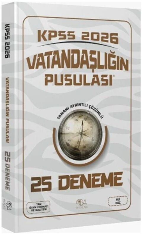 CBA Yayınları 2026 KPSS Vatandaşlık Vatandaşlığın Pusulası 25 Deneme