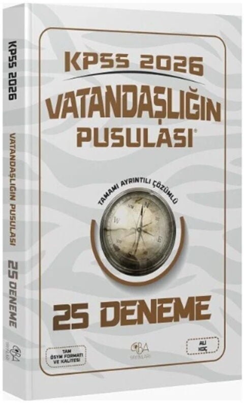 CBA Yayınları 2026 KPSS Vatandaşlık Vatandaşlığın Pusulası 25 Deneme
