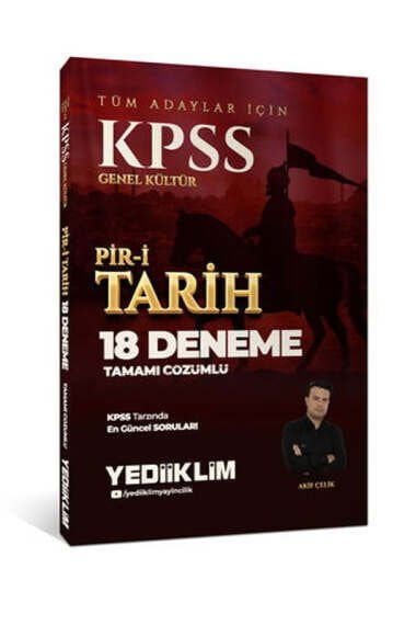 Yediiklim Yayınları KPSS Genel Kültür Tüm Adaylar İçin Tamamı Çözümlü Pir-i Tarih 18 Deneme